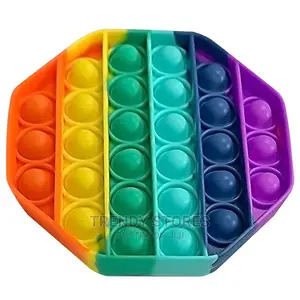 Push Bubble Fidget Sensory Toy Color Silicone Anti-stress -