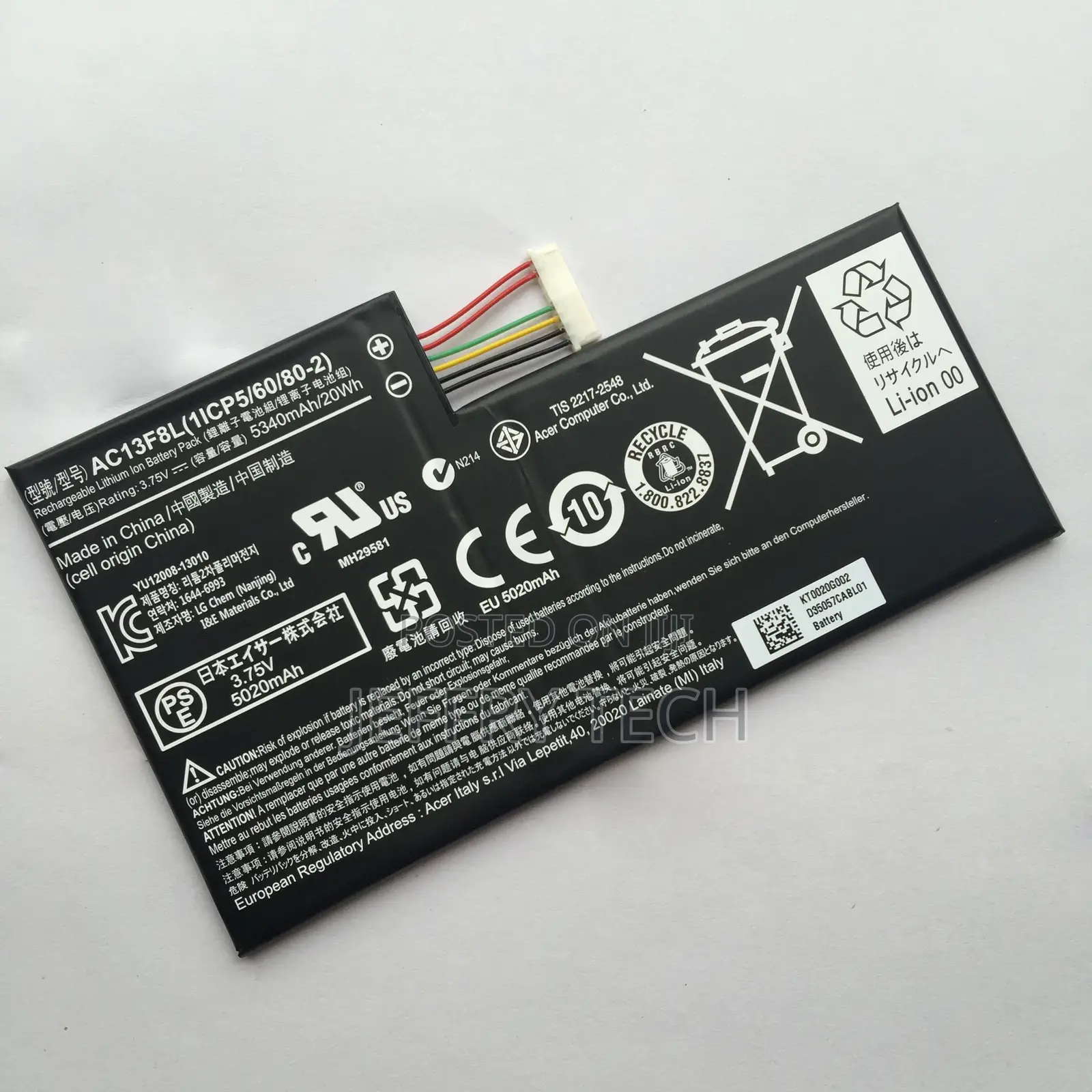 China Factory Lithium Battery Laptop Battery for ACER AC13F8