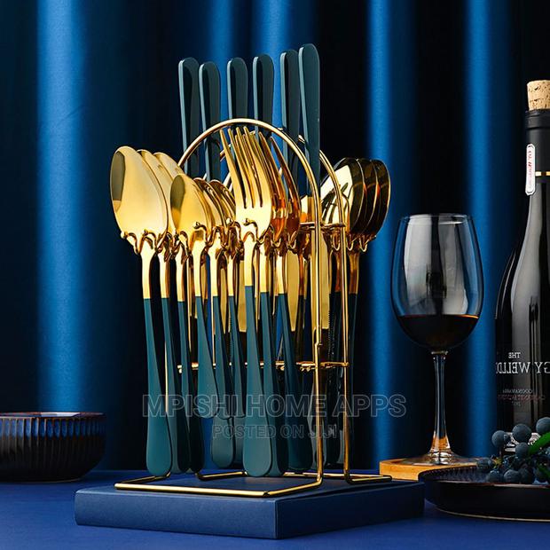 24pcs Golden Cutlery Set - thumbnail 6
