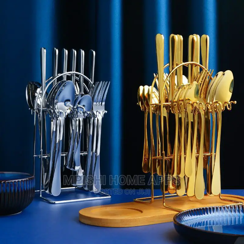 24pcs Golden Cutlery Set