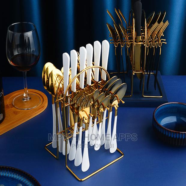 24pcs Golden Cutlery Set - thumbnail 3