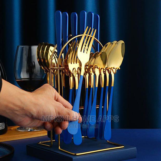 24pcs Golden Cutlery Set - thumbnail 9