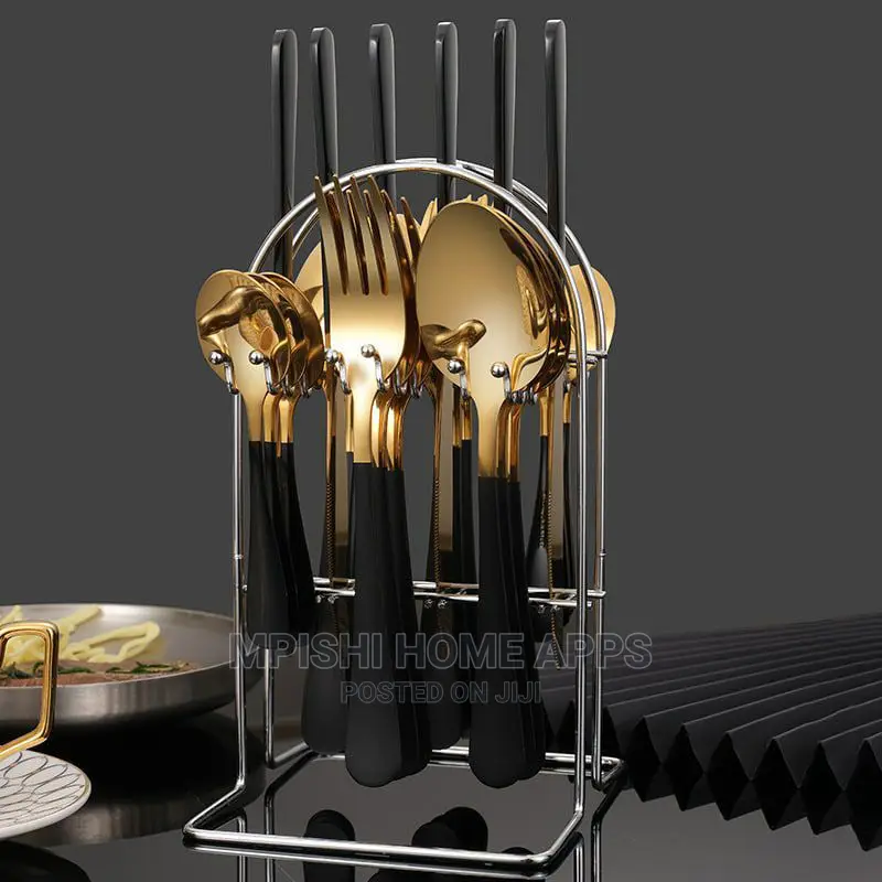 24pcs Golden Cutlery Set