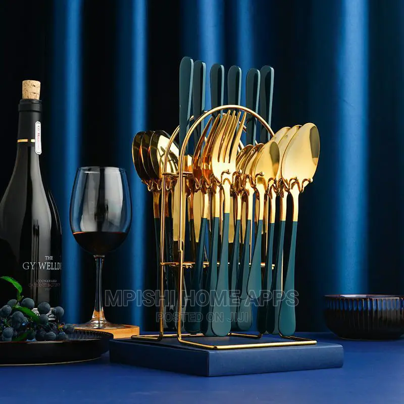 24pcs Golden Cutlery Set