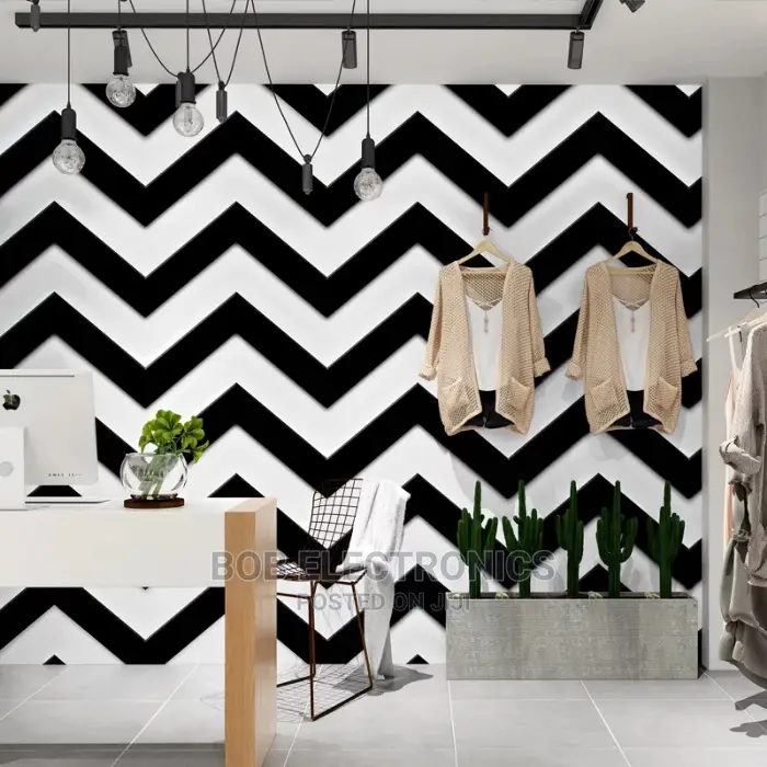 Black and White Geometric Wall Paper