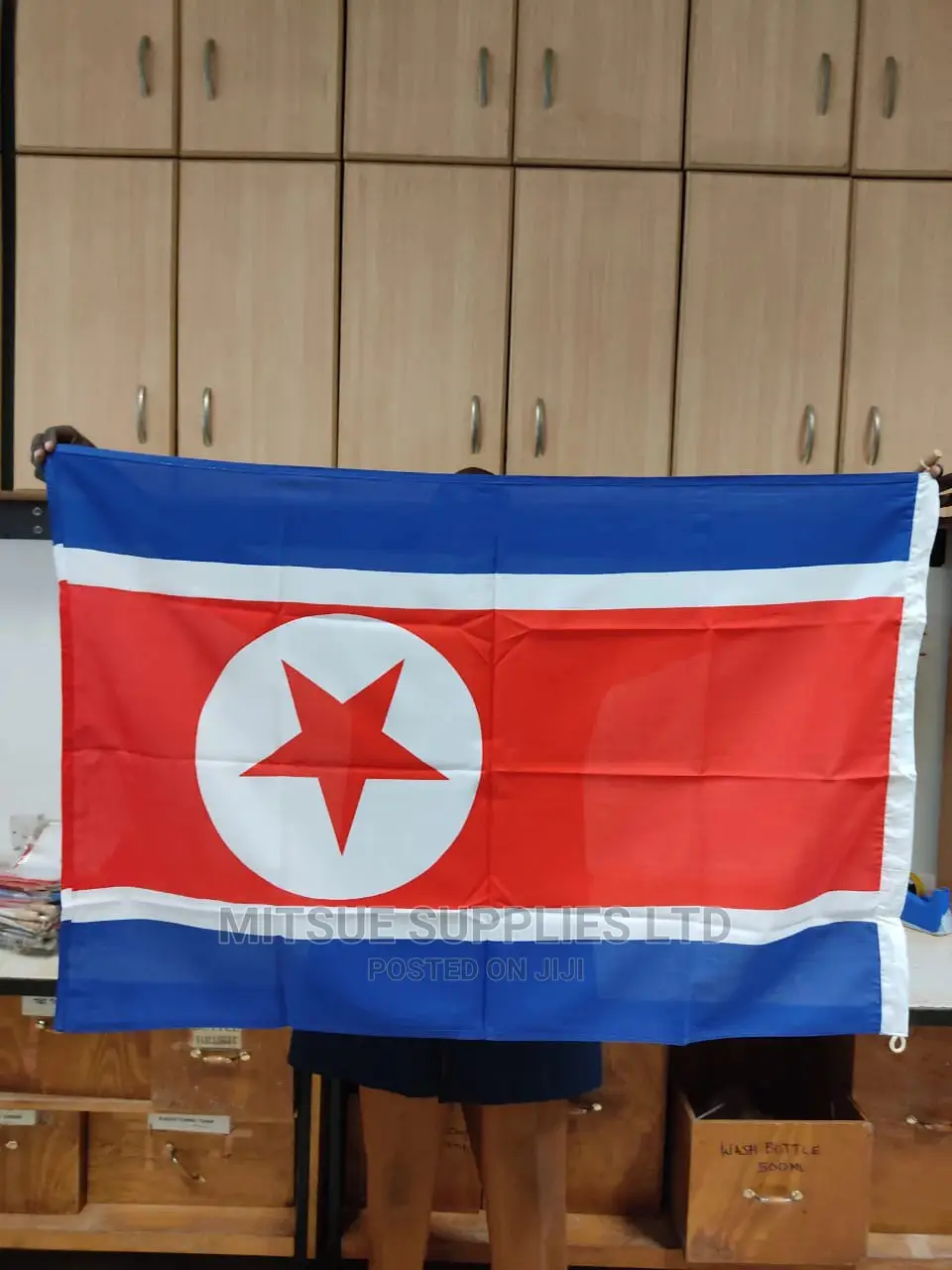 North Korean National Flag Large 40X60 Inches