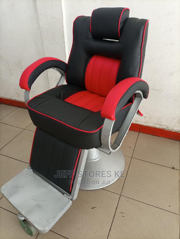 Simple Local Made Red/Black Barber Chair