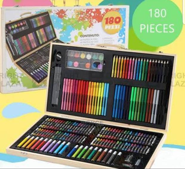 180pc Artist Set -wooden Box - thumbnail 3