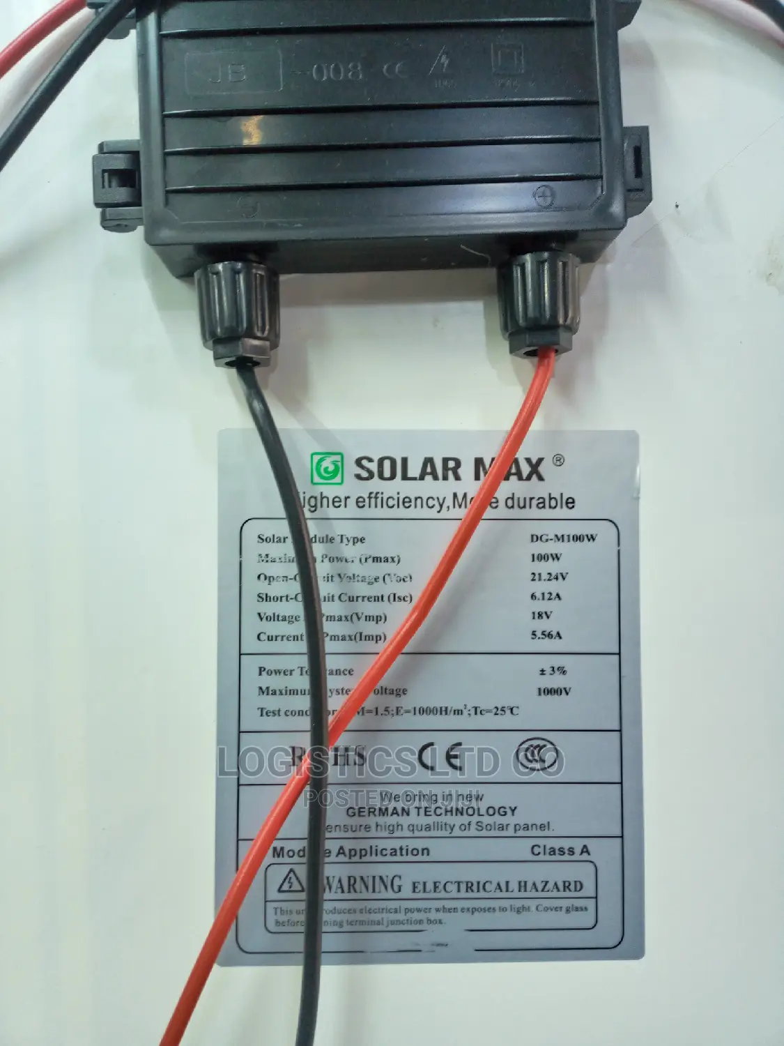 Solar Panel 100watts All Weather Germany