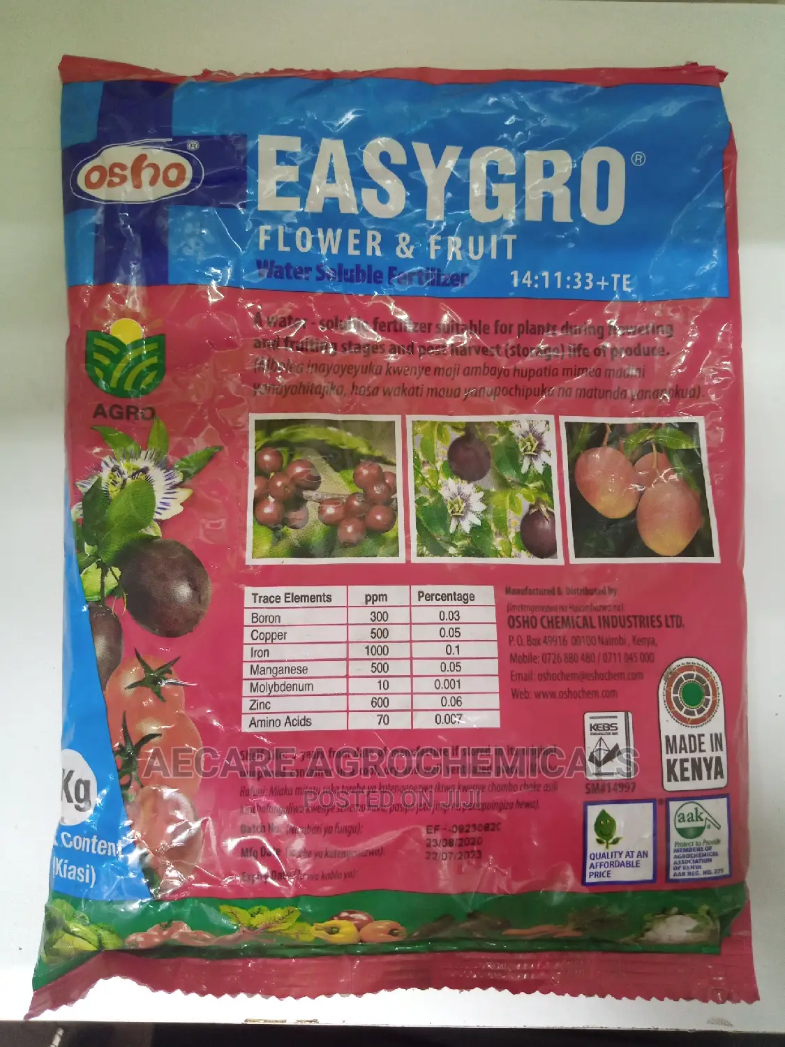 Easy Grow Flower And Fruit 1kg N:P:K 14:11:33 + Te