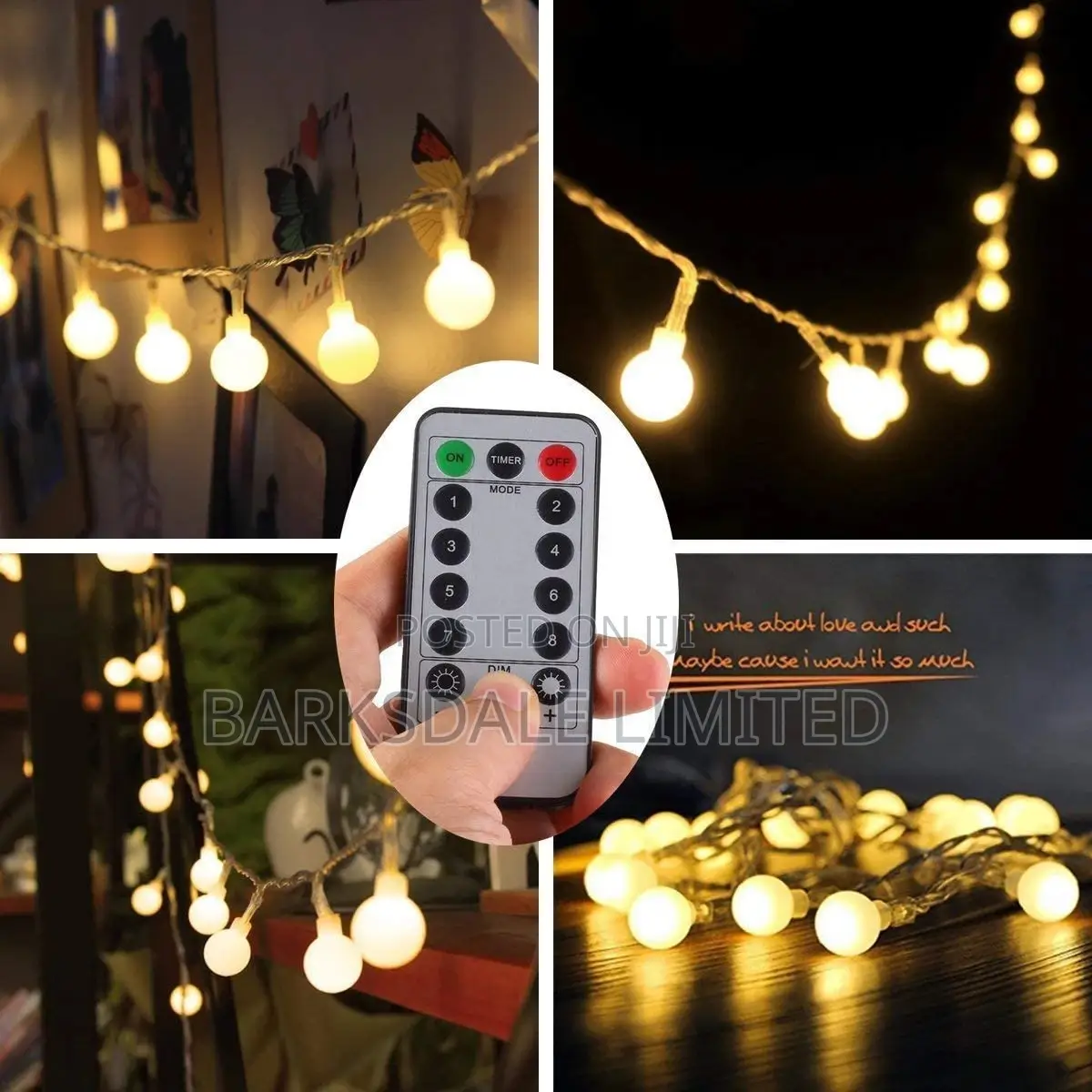 Christmas String Lights Warm 10m Battery Xmas Ball Fairy