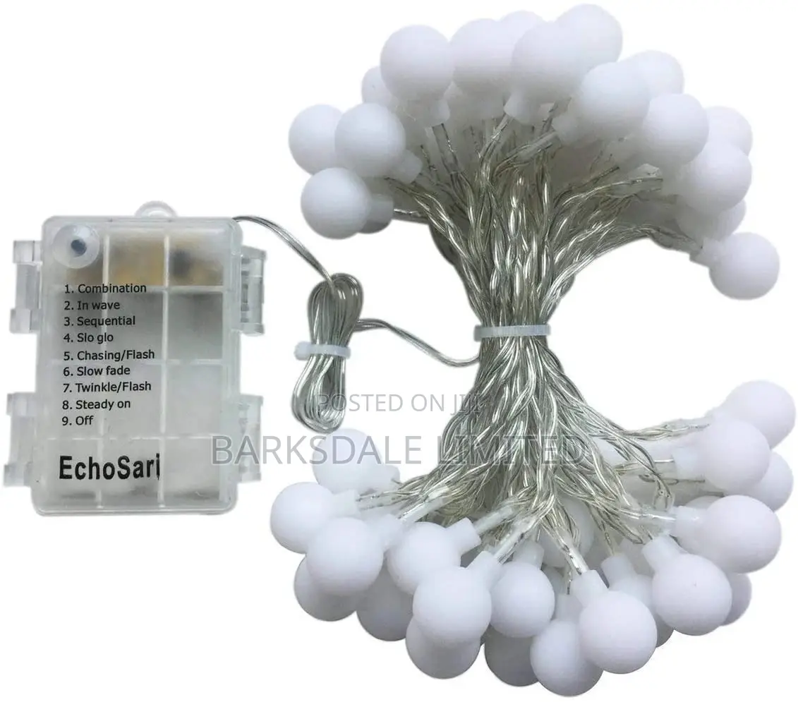 Christmas String Lights Warm 10m Battery Xmas Ball Fairy