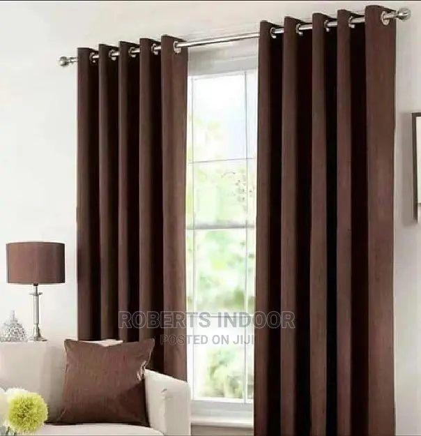 Brown Linen Curtains