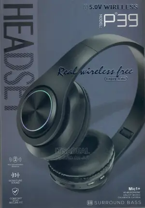 P39M Cats Ear Bluetooth 5.0 Wireless Headset Headphone