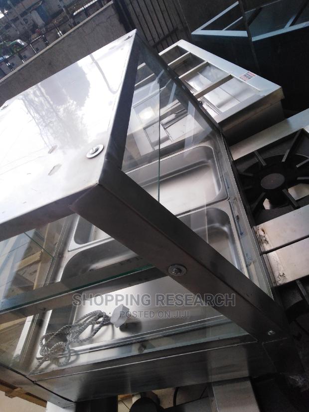 Chip's Display Warmer Pure Stainless Steel Double Basin Full - main view