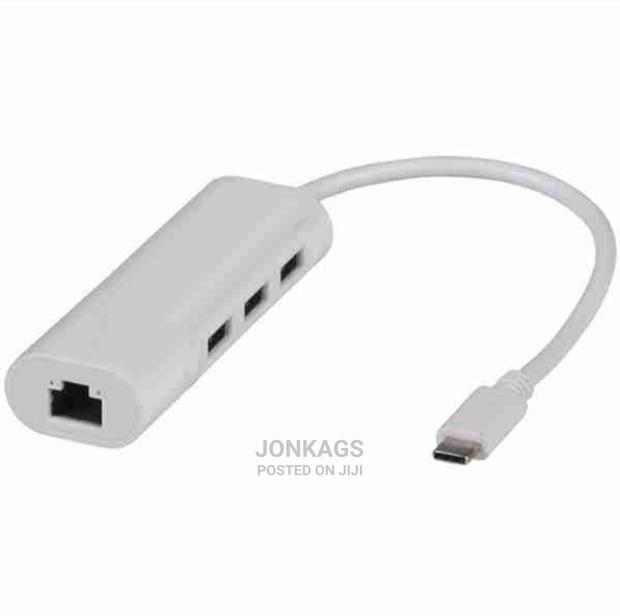Type - C To LAN And 3 USB Ports Adapter - thumbnail 2