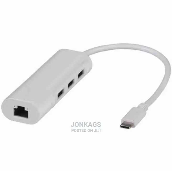 Type - C To LAN And 3 USB Ports Adapter