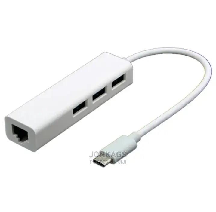 Type - C To LAN And 3 USB Ports Adapter