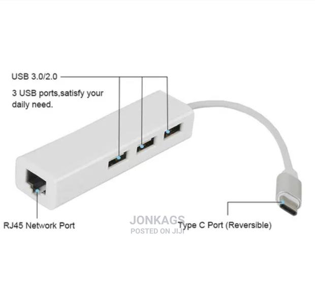 Type - C To LAN And 3 USB Ports Adapter - main view
