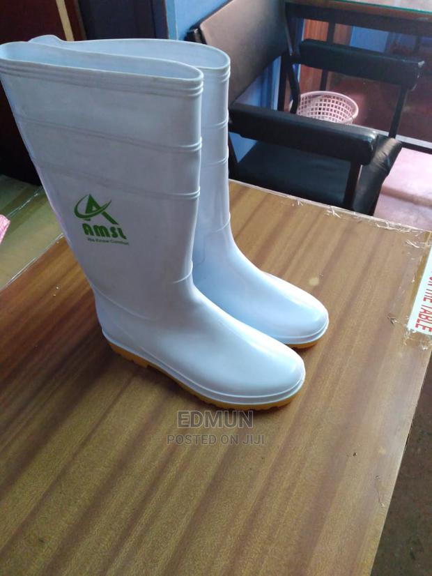 White Medical Gumboots Wholesale - main view
