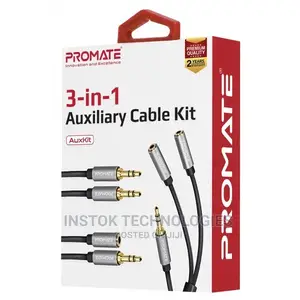 Promate Auxkit Premium 3-in-1 Auxiliary Cable Kit