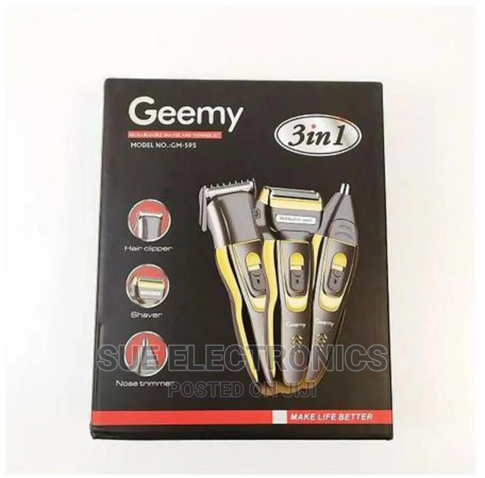 Geemy Portable 3in1 Trimmer and Shaver Machine