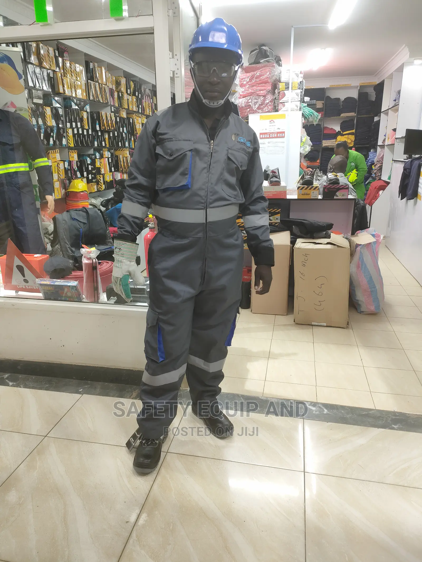 Grey Cargo Overalls