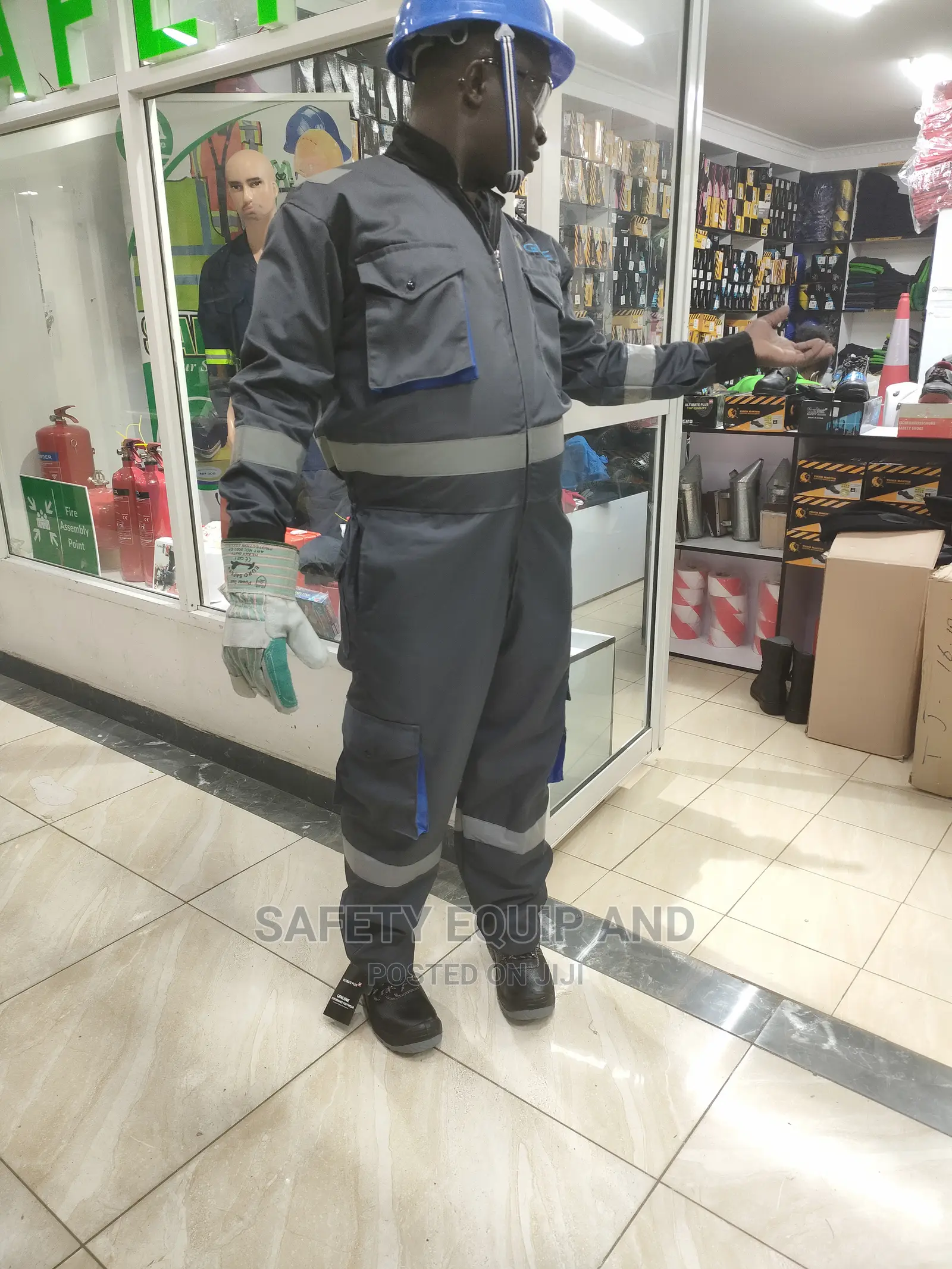 Grey Cargo Overalls