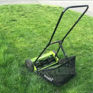 16-inch Manual Reel Mower Adjustable 5-blade Push Lawn Mower