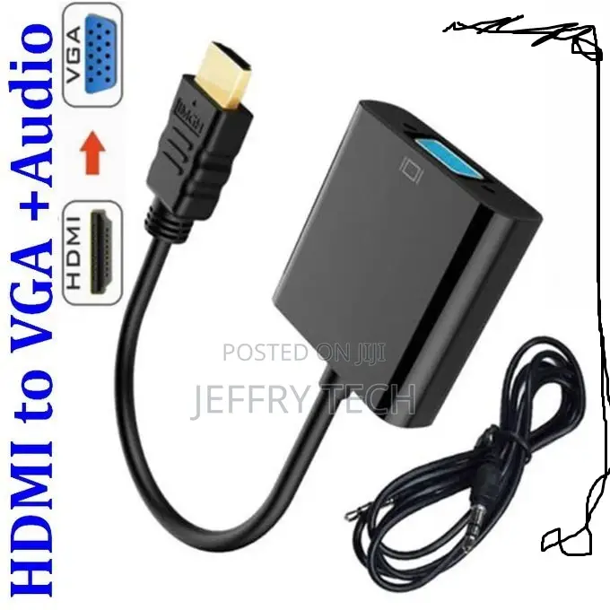 Generic HDMI to VGA Converter Adapter FREE Audio Cable