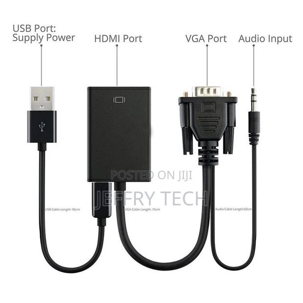 Generic VGA to HDMI Cable Converter Adapter With Audio - main view