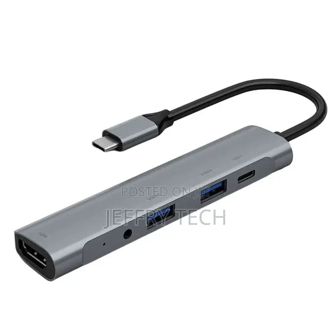 Generic Aluminum USB C Hub Adapter 5 in 1 4K HDMI for HP/XPS