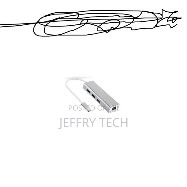 Generic Type C To Ethernet RJ45 Lan 3 USB C Hub Adapter - main view
