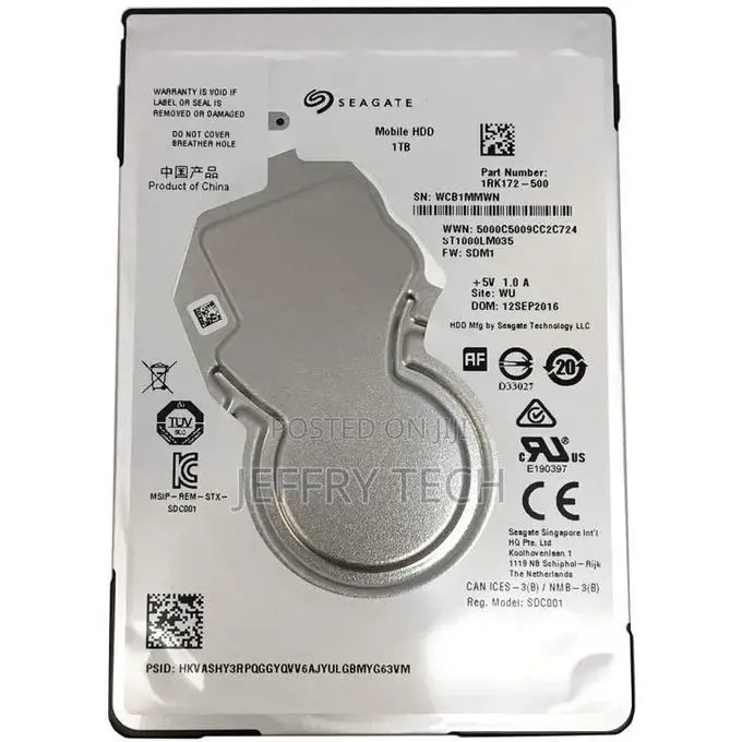 Seagate Laptop Harddisk 1tb Slim