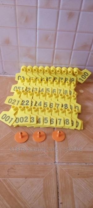 100-Pack Colourful Goats Numbered Ear Tags - thumbnail 2