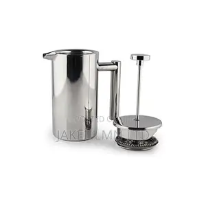 Coffee 1 Litre Double Wall Stainless Steel Mirror French Pre