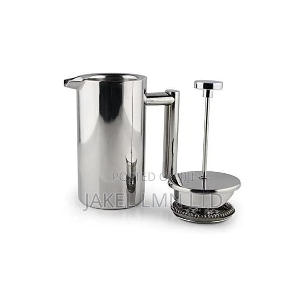 Coffee 1 Litre Double Wall Stainless Steel Mirror French Pre - thumbnail 2