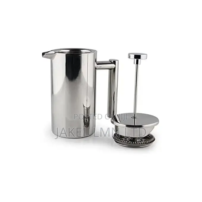 Coffee 1 Litre Double Wall Stainless Steel Mirror French Pre