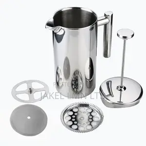 Coffee 1 Litre Double Wall Stainless Steel Mirror French Pre