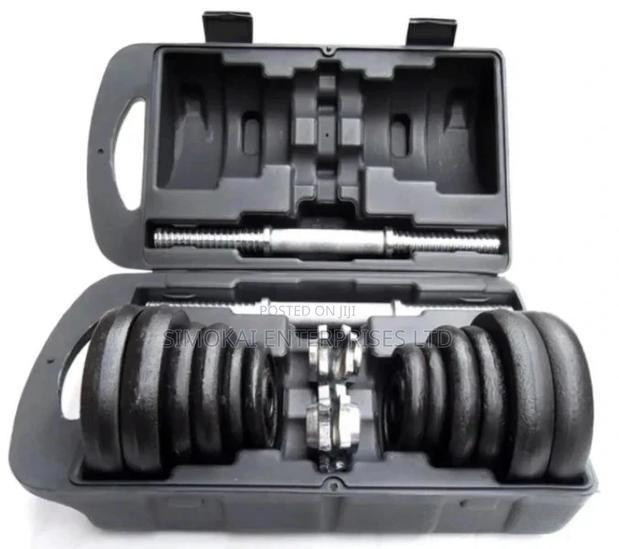 Set of 20kd Dumbbells' Set (Chrome or Cast)