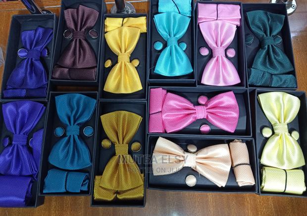 White Dirty Pink Bowtie Sets - thumbnail 3