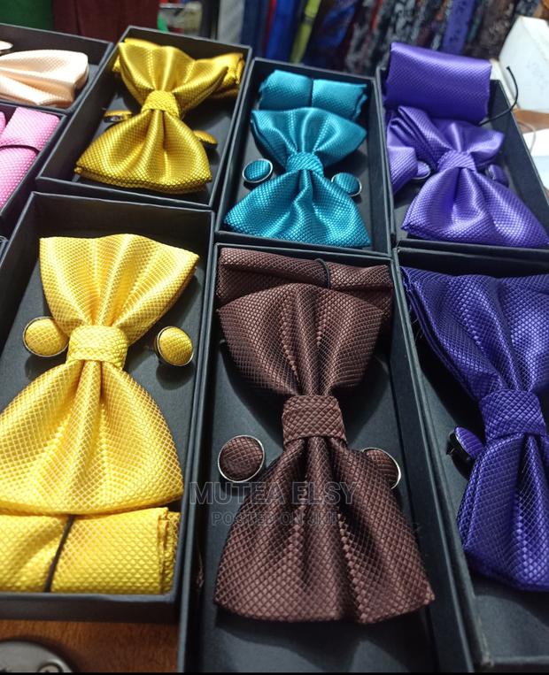 White Dirty Pink Bowtie Sets - thumbnail 4