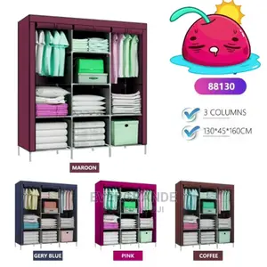 Metallic 3 Column Wardrobe