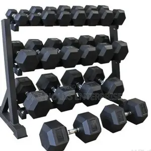 10kgs Hexagon Dumbbell Coated With Rubber