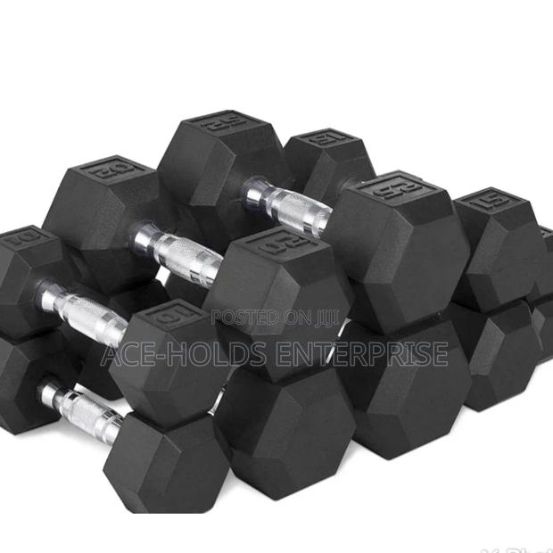Brand New 10kgs Hexagon Dumbbell. - thumbnail 2