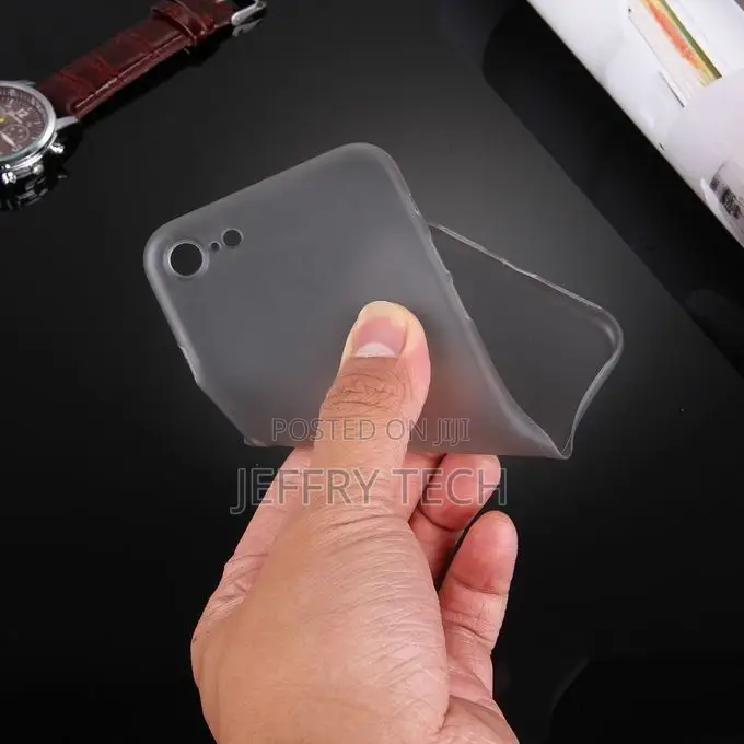 iPhone 8 7 Frosted Transparent Protective Back Cover Case