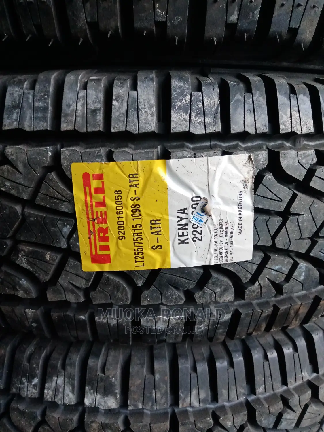 255/75r15 Pirelli Tyre Made in Argentina (S-Atr
