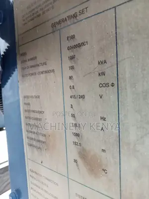100kva Perkins Generator(Ex Uk)