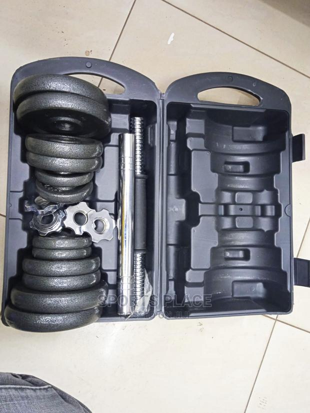 15kg Adjustable Dumbells With Spin Locks and Handle Bars - main view