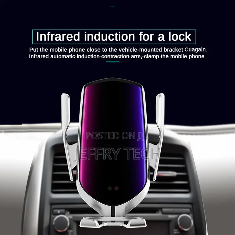 Universal Infrared Sensor Smart Automatic Clamp QI 10W Car A